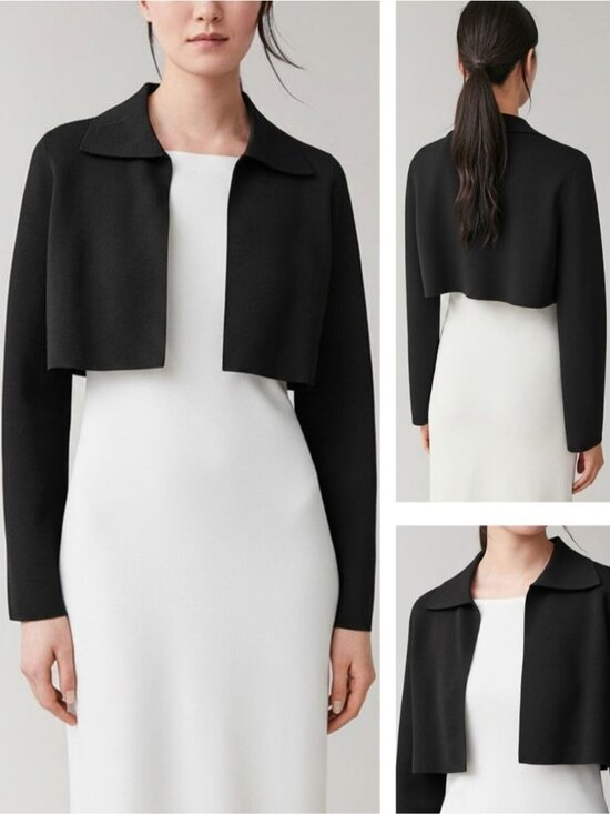 COS Tops - COS Cropped Black Jacket Size Small